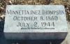 Minnetta Inez Tombstone Minnetta Inez Tombstone