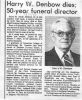 1981_Harry Denbow Obit 1981_Harry Denbow Obit
